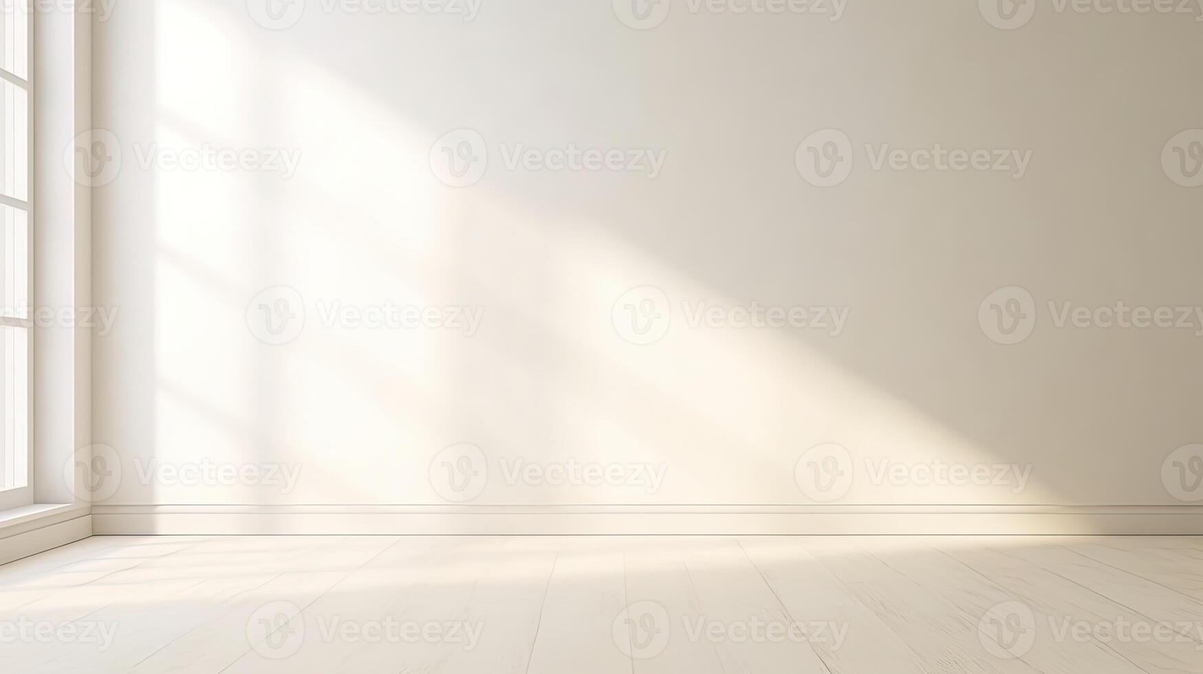 ai gerado realista e minimalista borrado natural luz janelas, sombra sobreposição em parede papel textura, abstrato fundo. mínimo abstrato luz branco fundo para produtos apresentação. foto