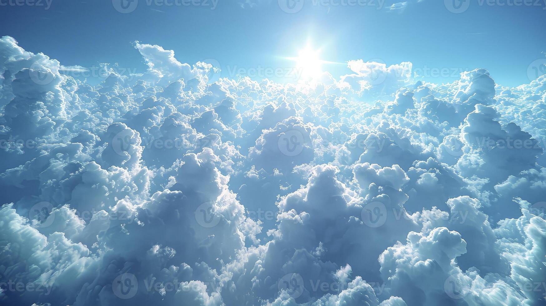 ai gerado uma Claro manhã céu com alongar do altocumulus nuvens, dando uma dramático toque para a visualizar. foto