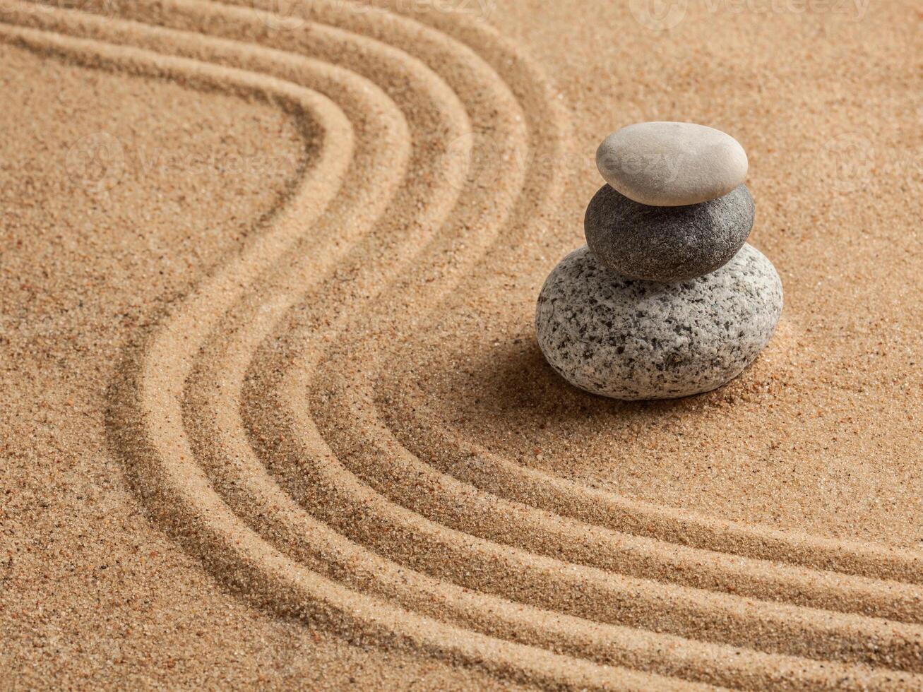 jardim de pedra zen japonês foto