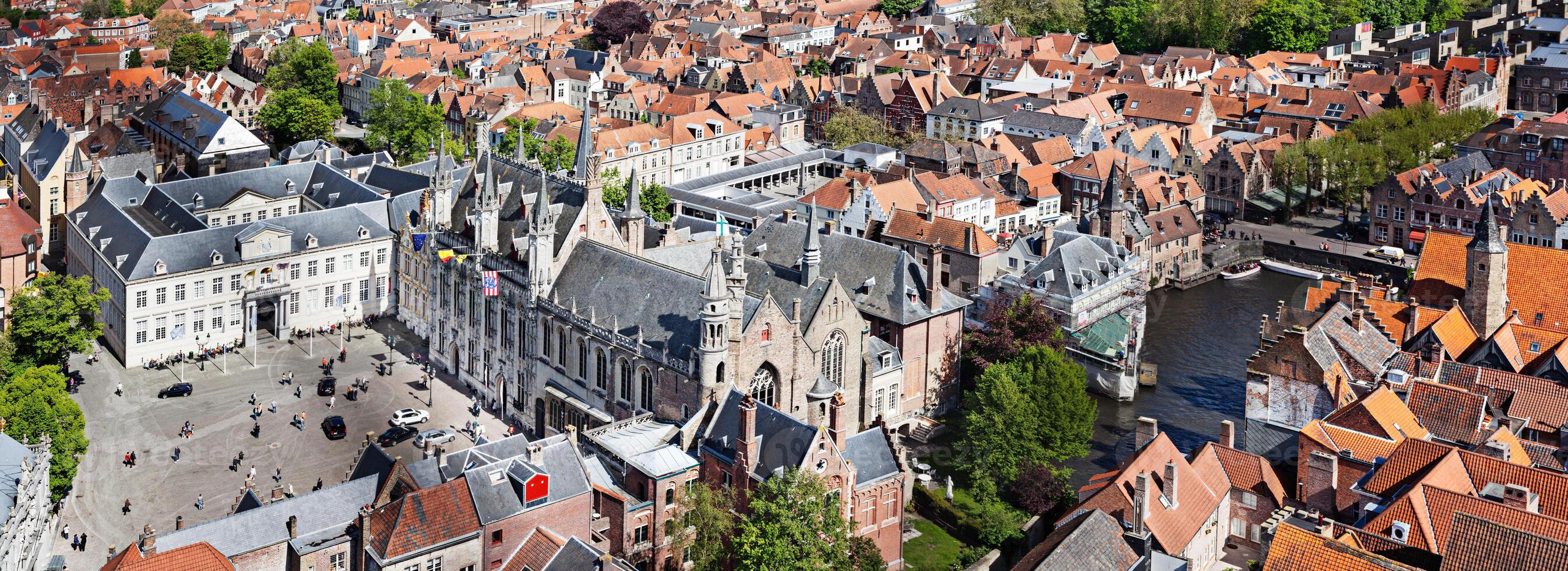 panorama do aéreo Visão do Bruges Bruges, Bélgica foto