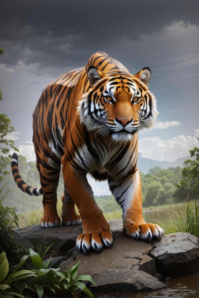 real Bangal tigre foto