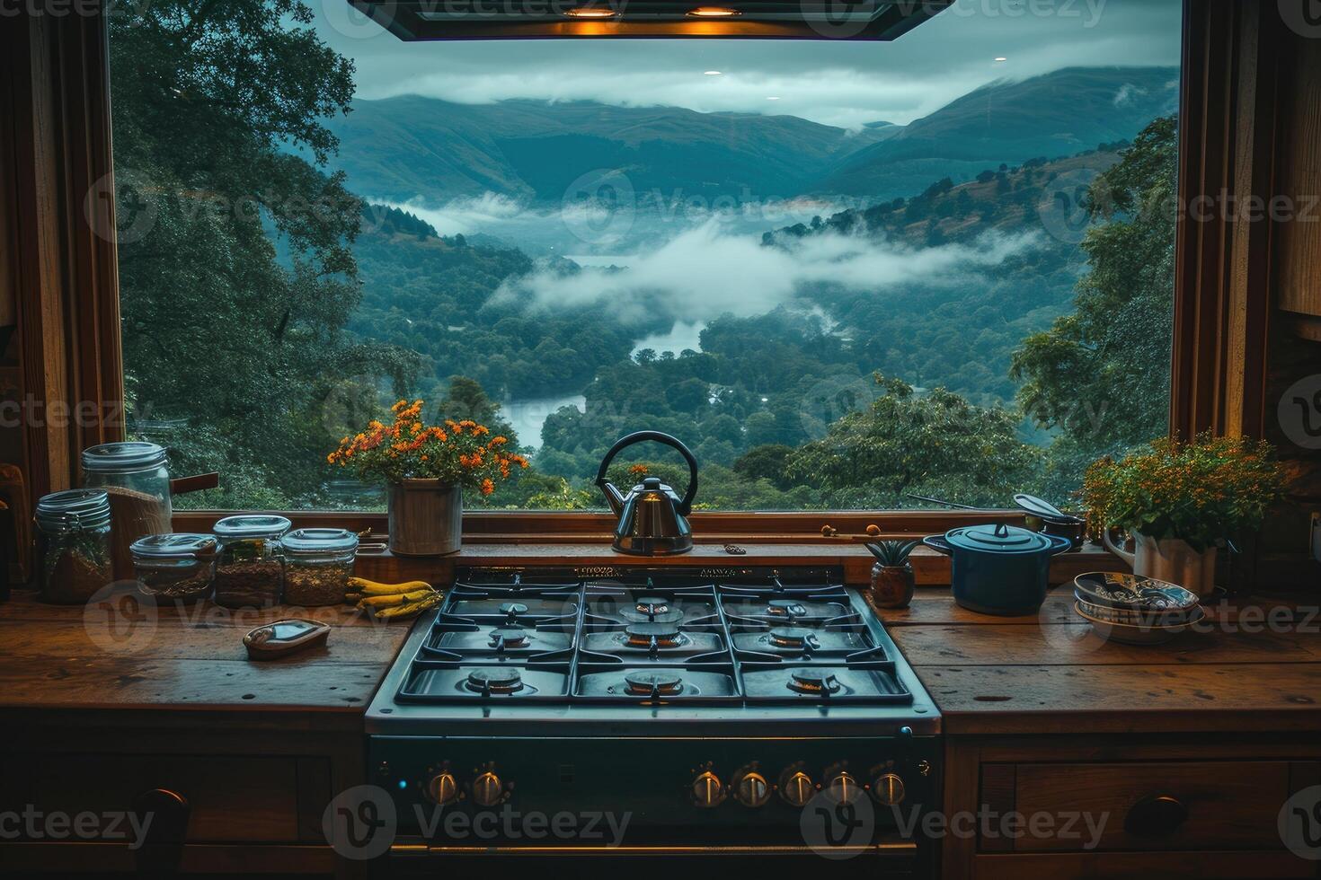 ai gerado uma simplista moderno cozinha dentro uma moderno casa profissional publicidade fotografia foto