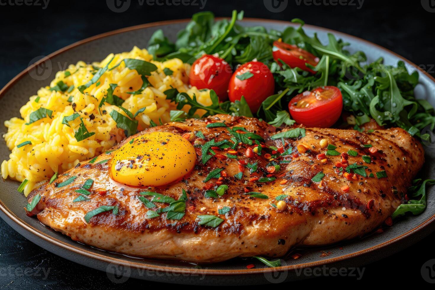 ai gerado Comida em a cozinha mesa para postar em social meios de comunicação profissional publicidade Comida fotografia foto