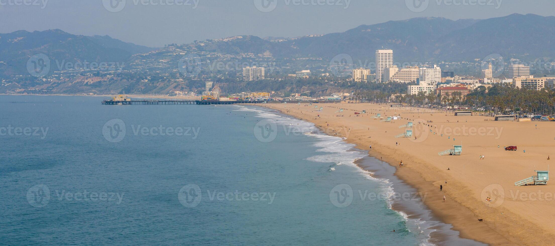 Veneza de praia los angeles Califórnia la verão azul aéreo visualizar. foto