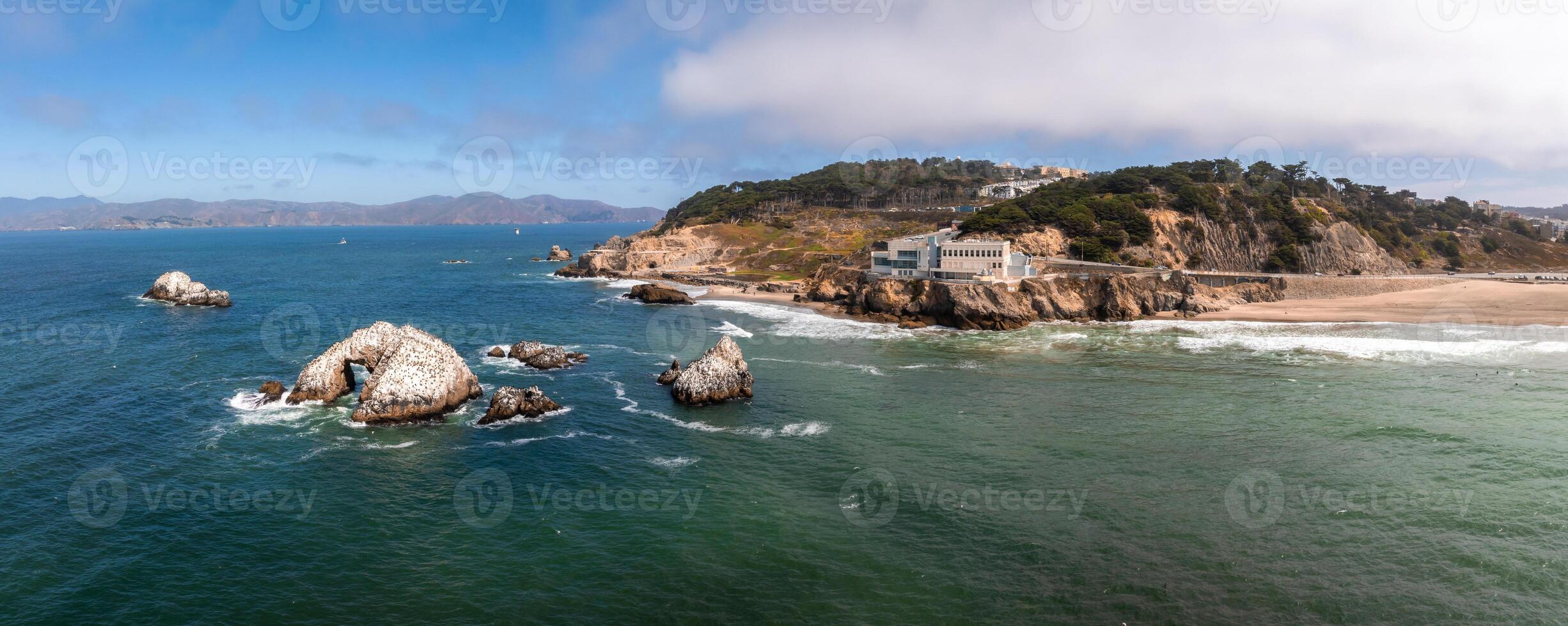 Onde a mar encontra a terra dentro san francisco. foto