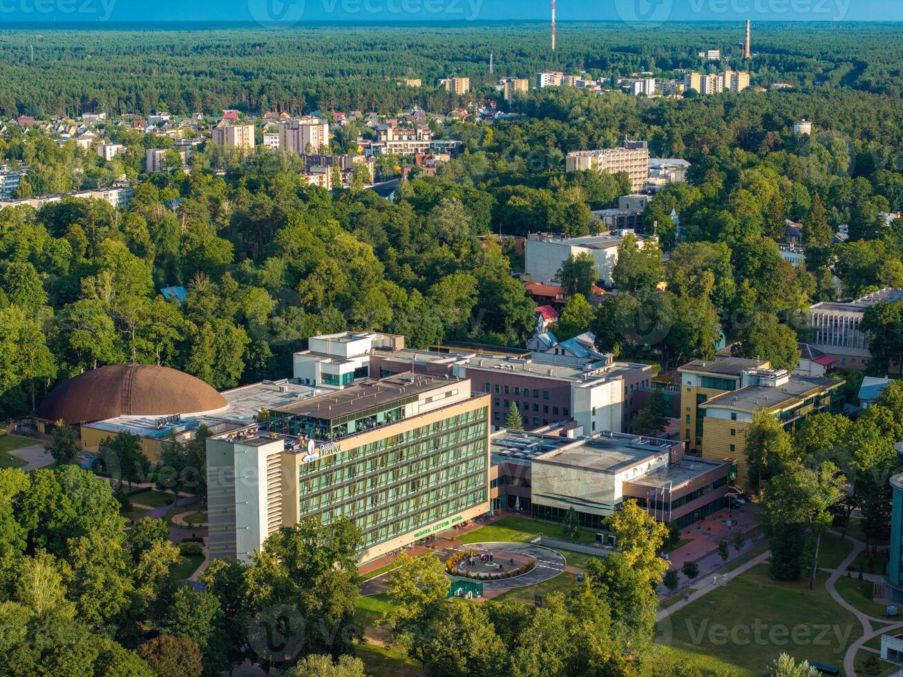 aéreo panorâmico Visão do lituano recorrer druskininkai foto