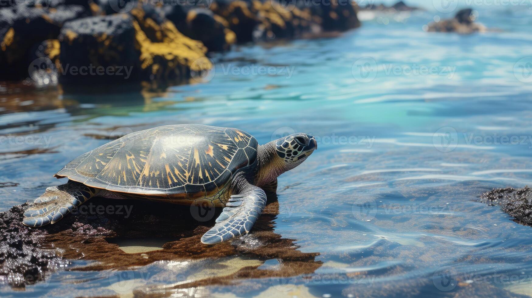 ai gerado foto do mar tartaruga