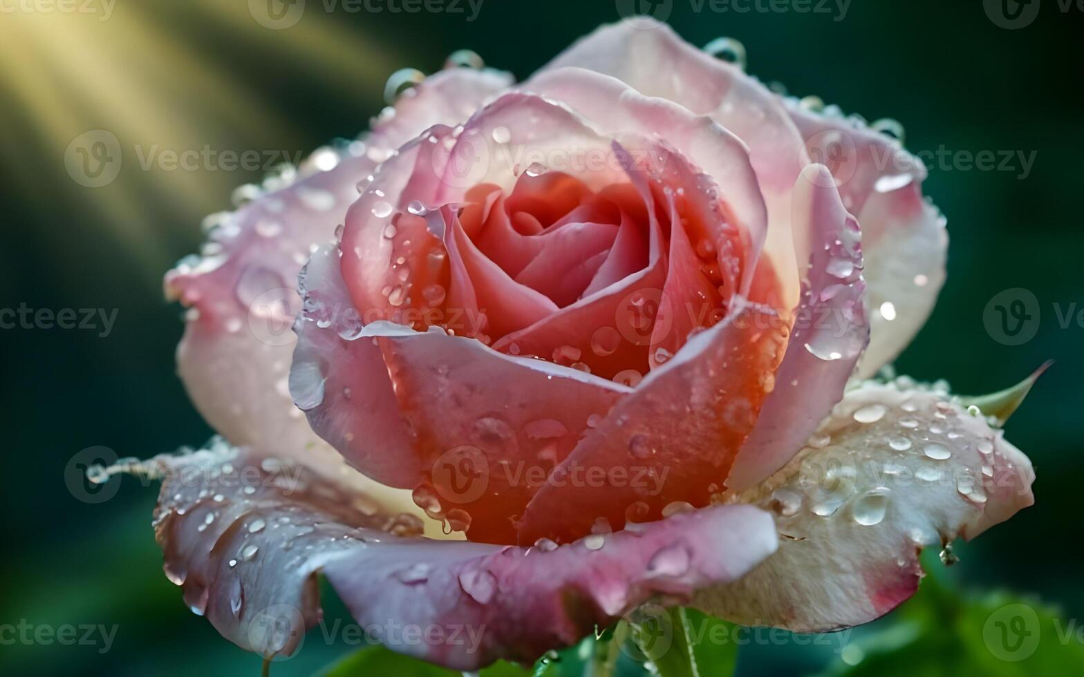 ai gerado lindo uma Rosa cor rosa dentro estúdio foto