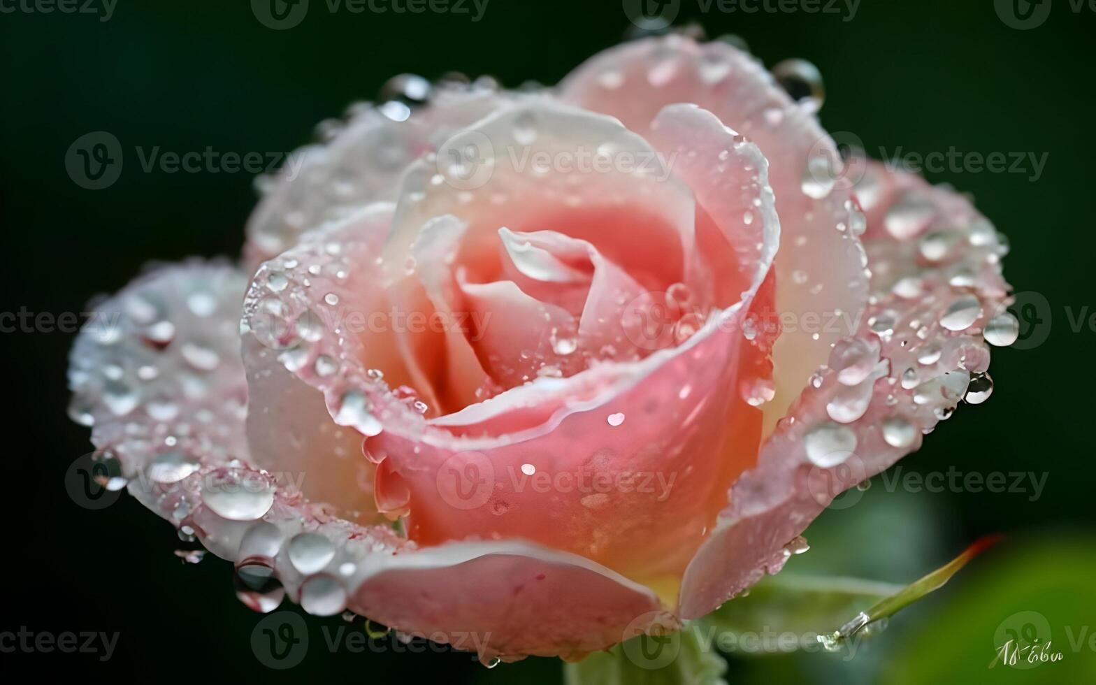 ai gerado lindo uma Rosa cor rosa dentro estúdio foto