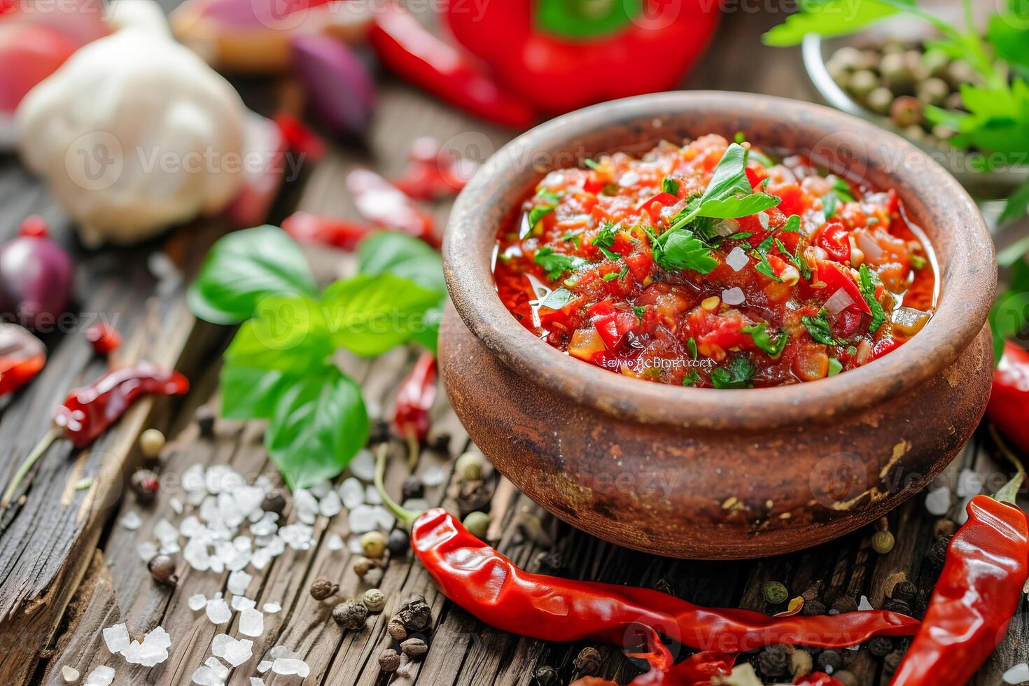 ai gerado tempero do georgiano e abkhaz cozinha adjika. ai gerado foto