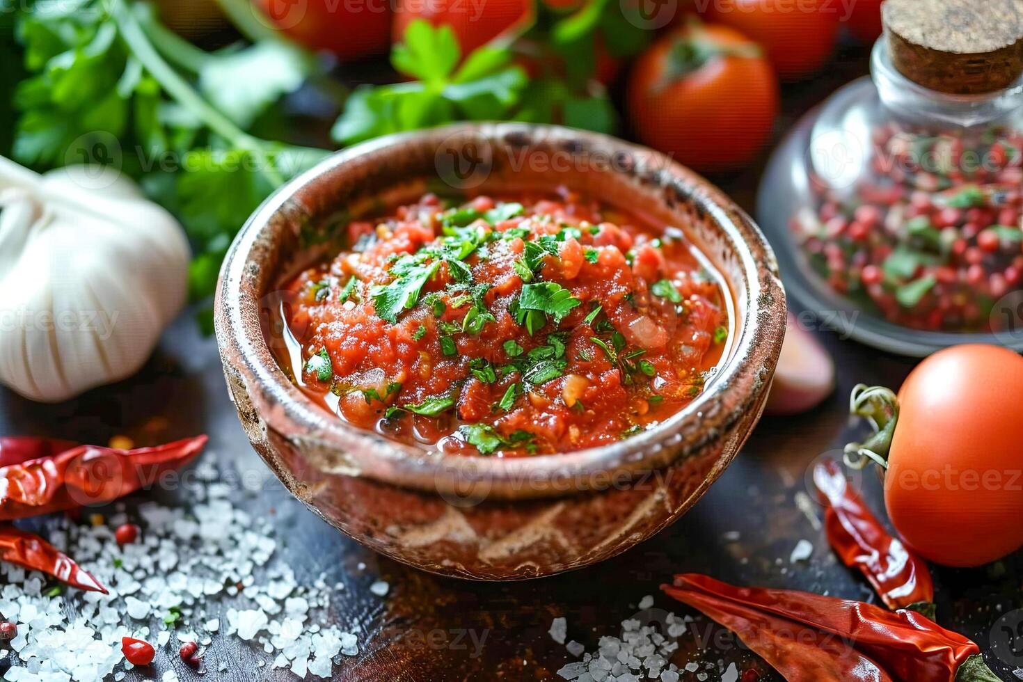 ai gerado tempero do georgiano e abkhaz cozinha adjika. ai gerado foto