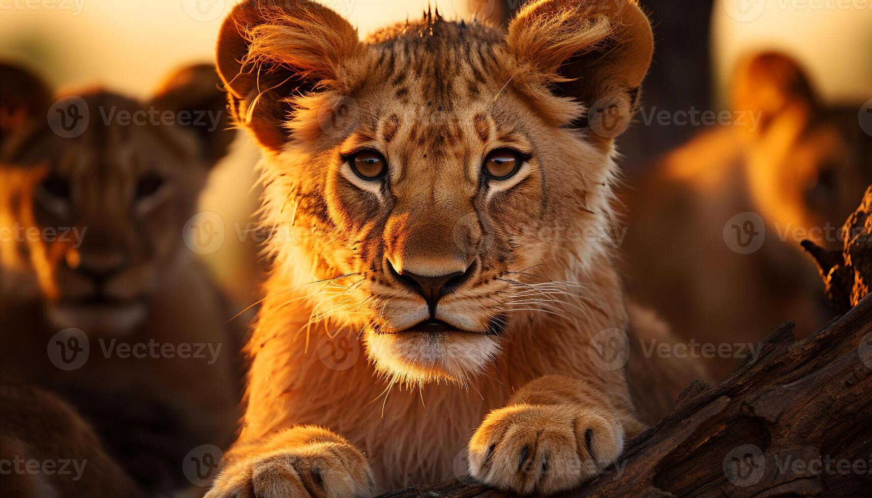 ai gerado majestoso leoa olhando fixamente, beleza dentro natureza gerado de ai foto