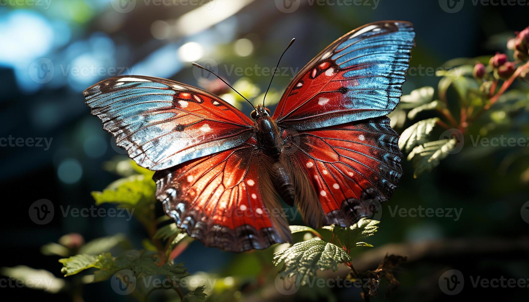 ai gerado borboleta asa vitrines vibrante cores dentro natureza gerado de ai foto