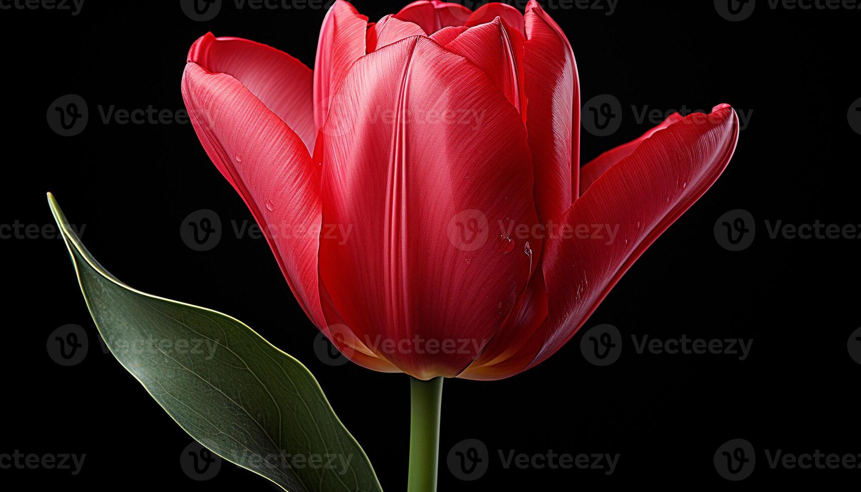 ai gerado vibrante tulipa florescer, uma presente do natureza beleza gerado de ai foto
