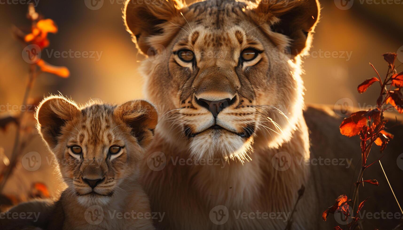 ai gerado leoa olhando fixamente, majestoso beleza dentro natureza região selvagem gerado de ai foto