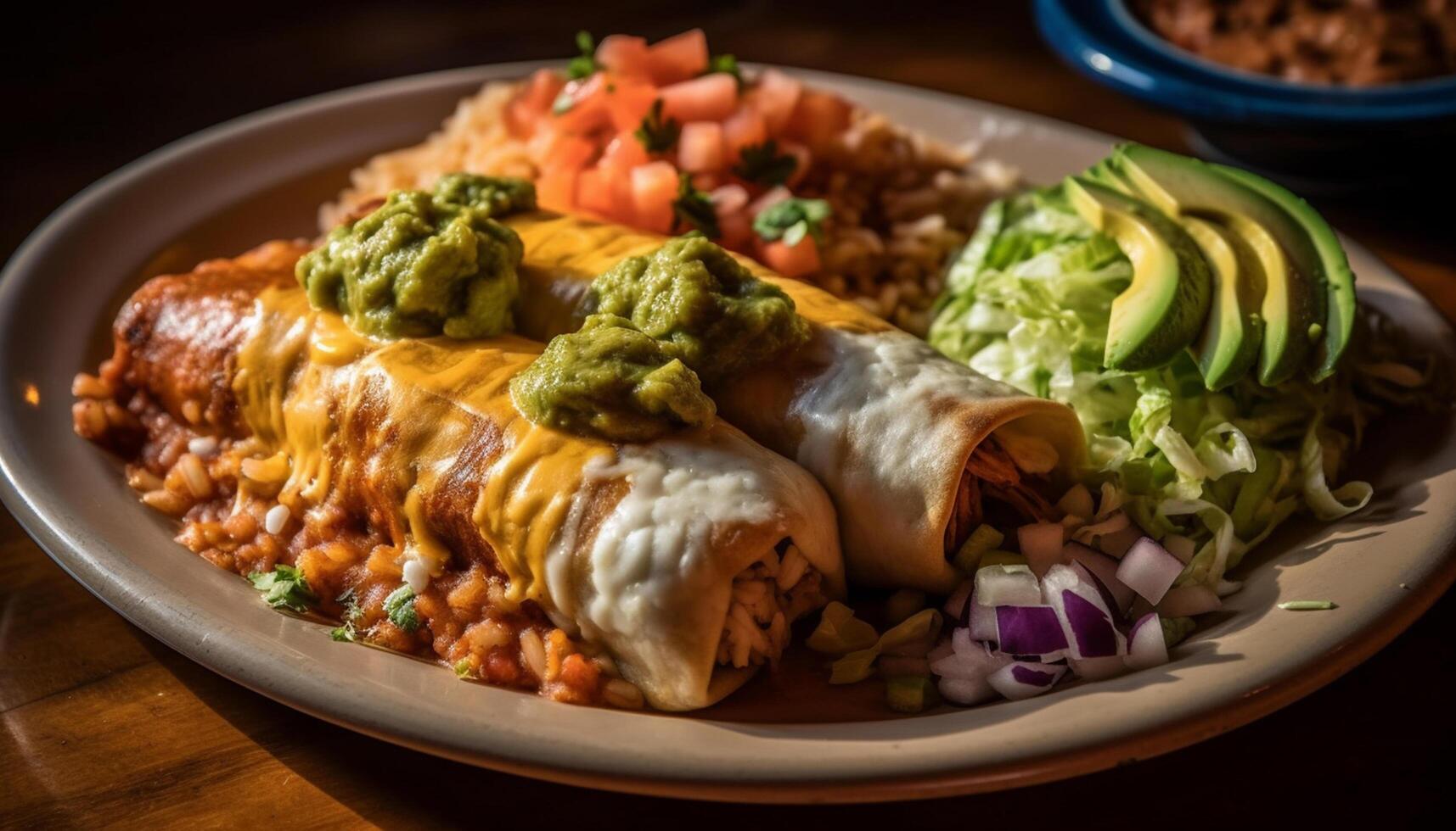 ai gerado fresco guacamole em uma tortilha, uma delicioso mexicano caseiro lanche gerado de ai foto