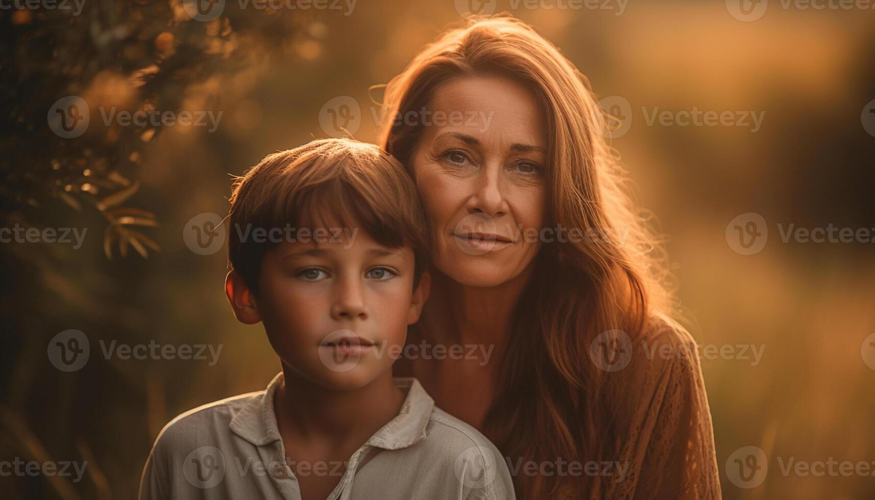 ai gerado uma feliz família desfrutando natureza ao ar livre, sorridente e abraçando juntos gerado de ai foto