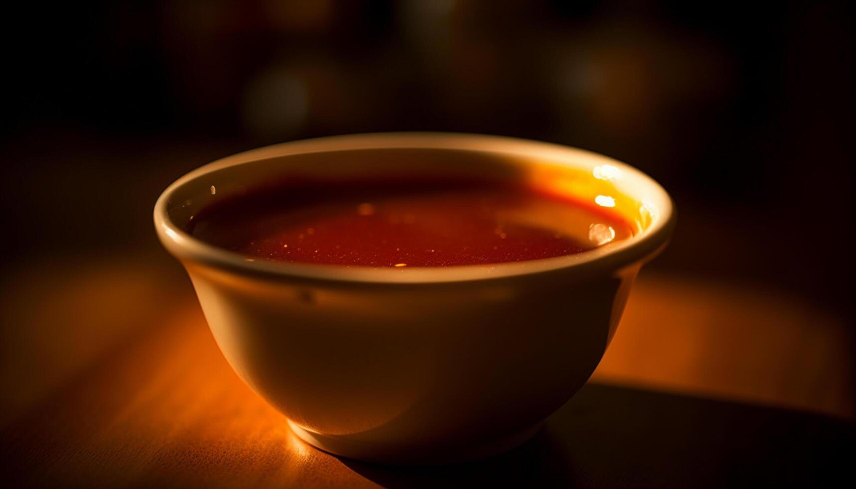 ai gerado fresco Comida em mesa, iluminado de brilhando chama, saudável comendo gerado de ai foto