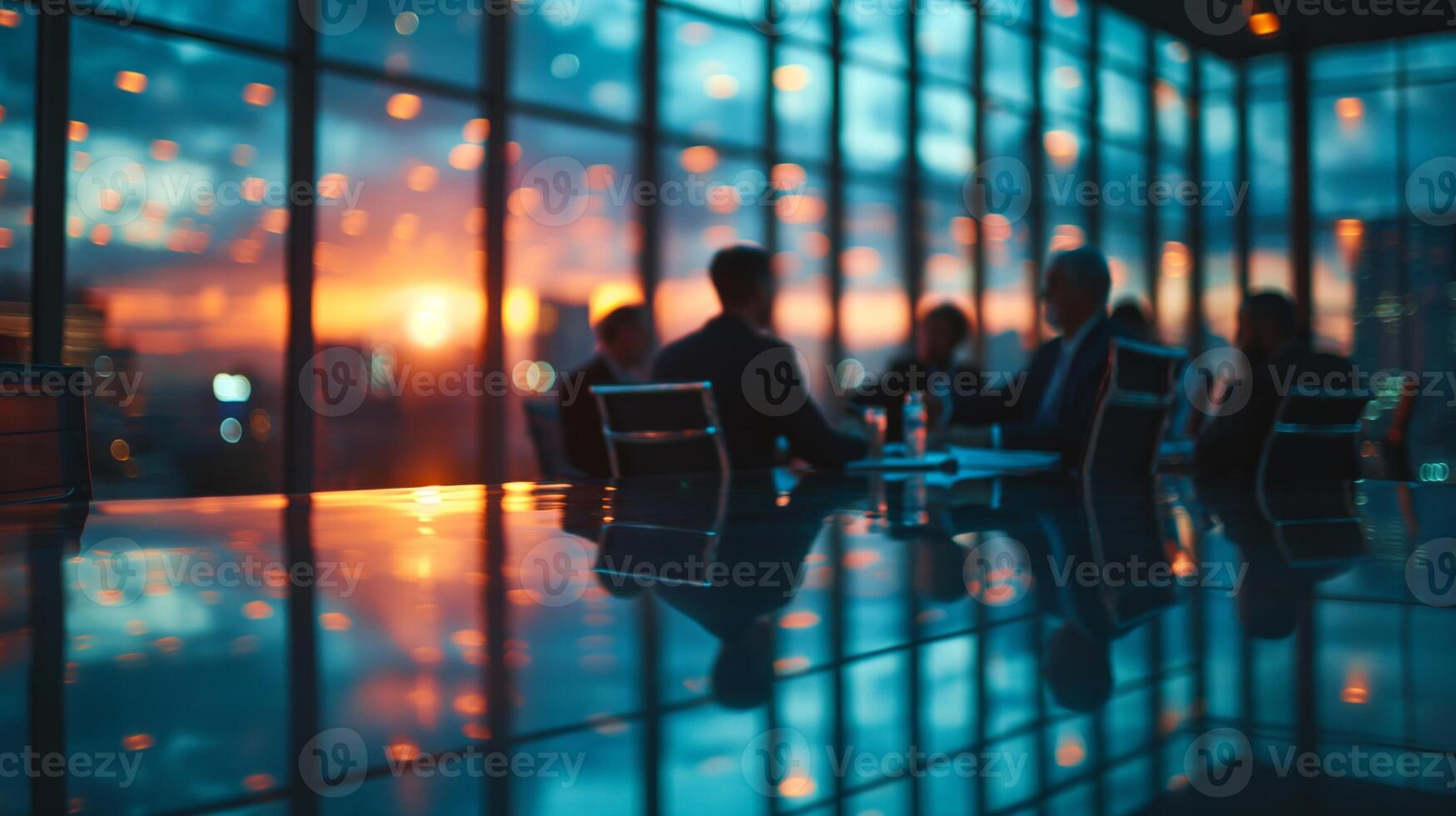 ai gerado sala de reuniões discussões estratégico planejamento profissional borrado escritório interior encontro quarto foto