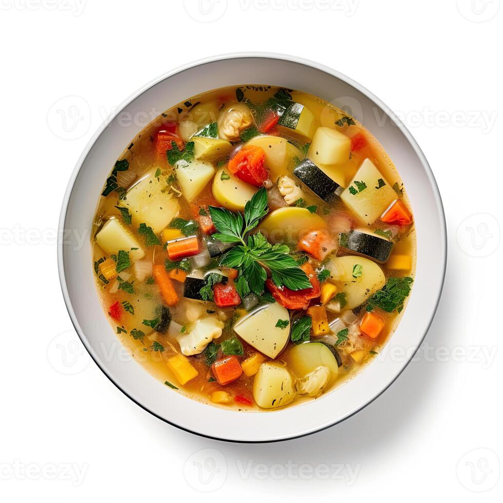 ai gerado legumes sopa fechar-se foto