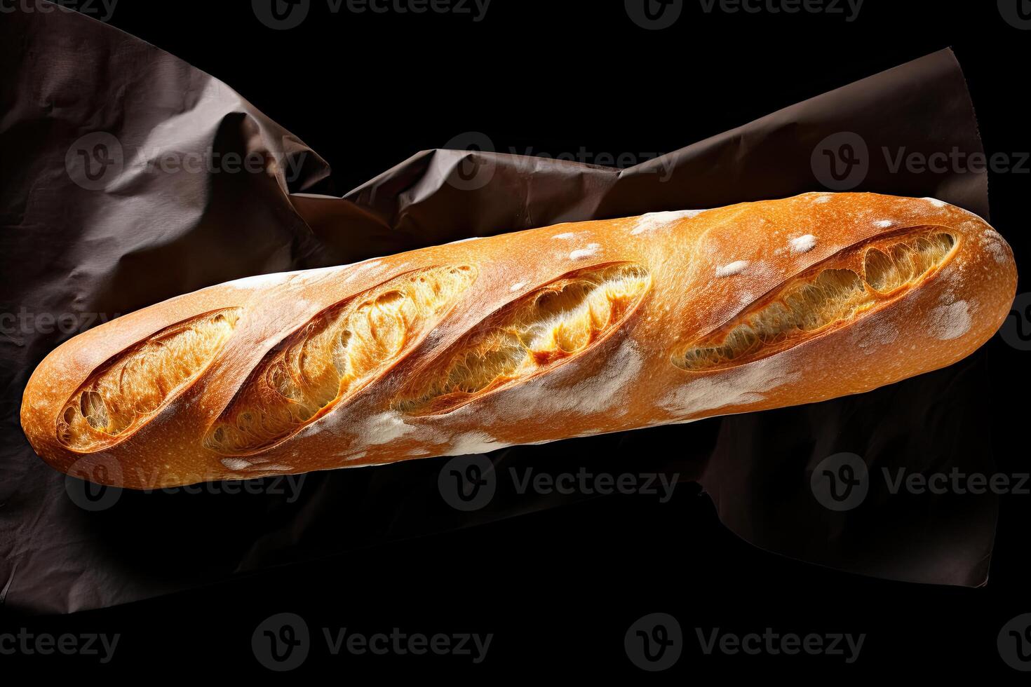 ai gerado francês pão fechar acima foto