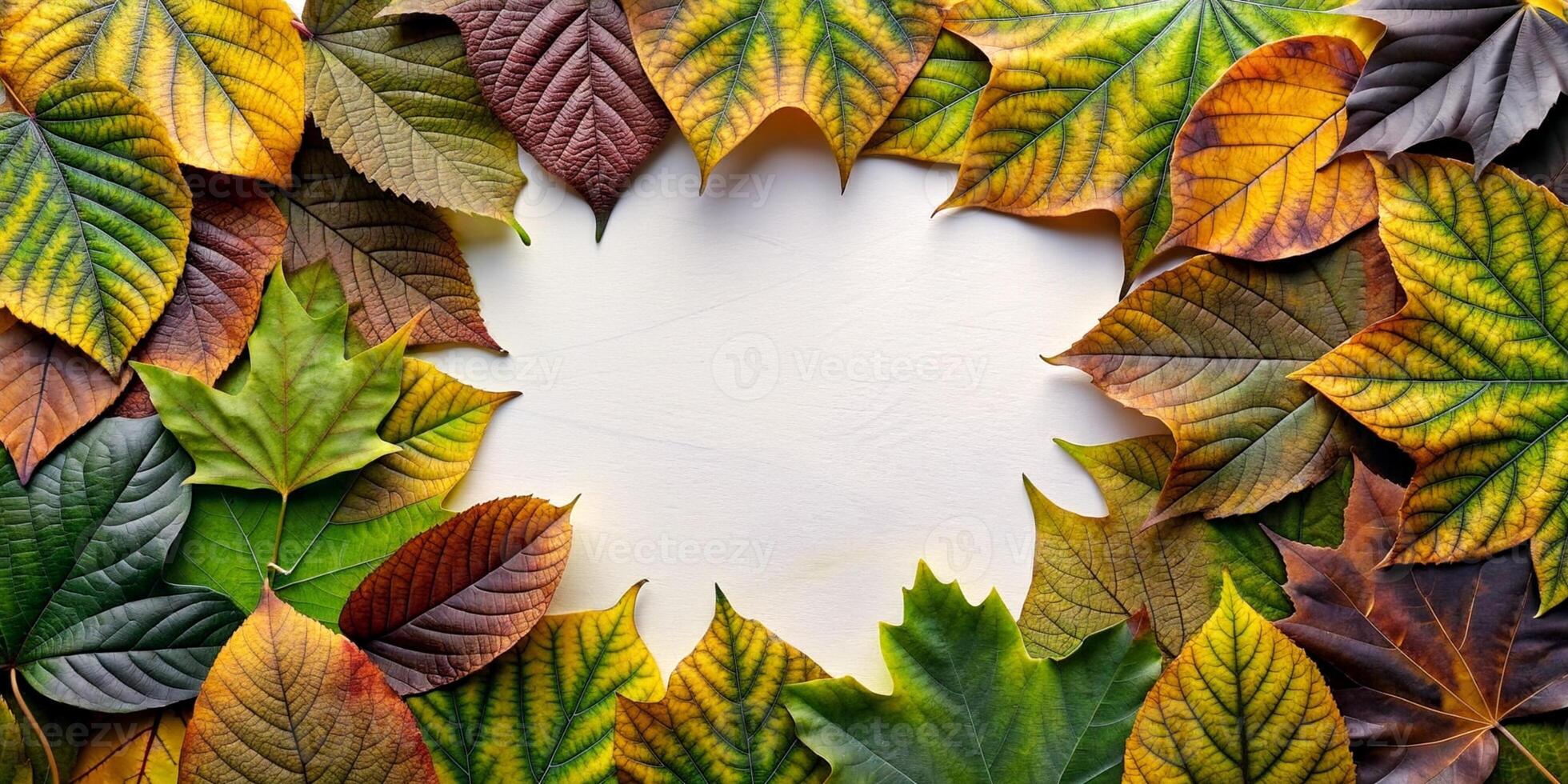 desatado folhas pettern com cópia de espaço foto