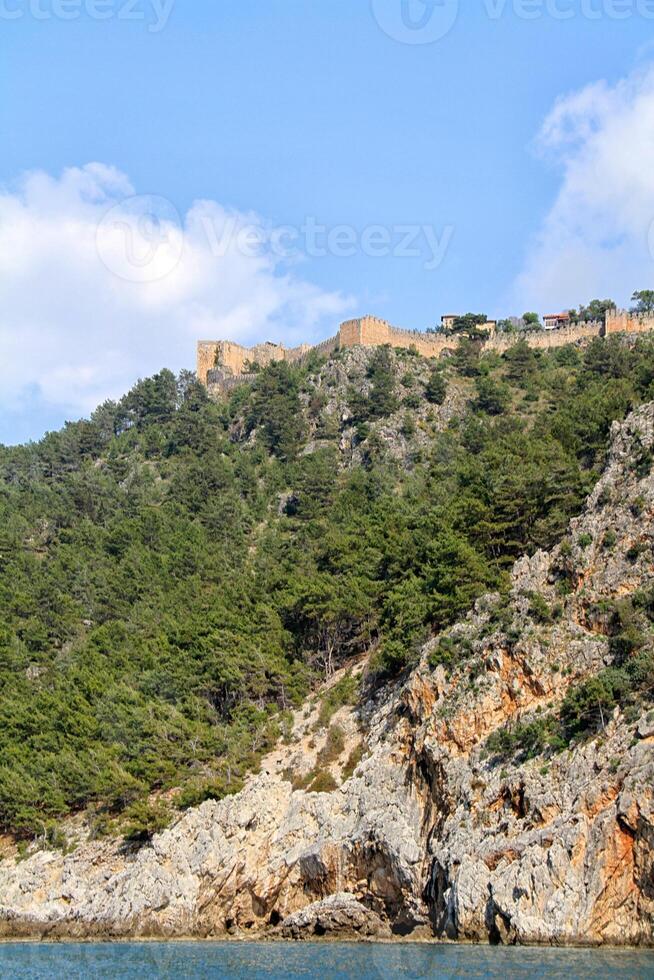 vista do castelo de alanya foto