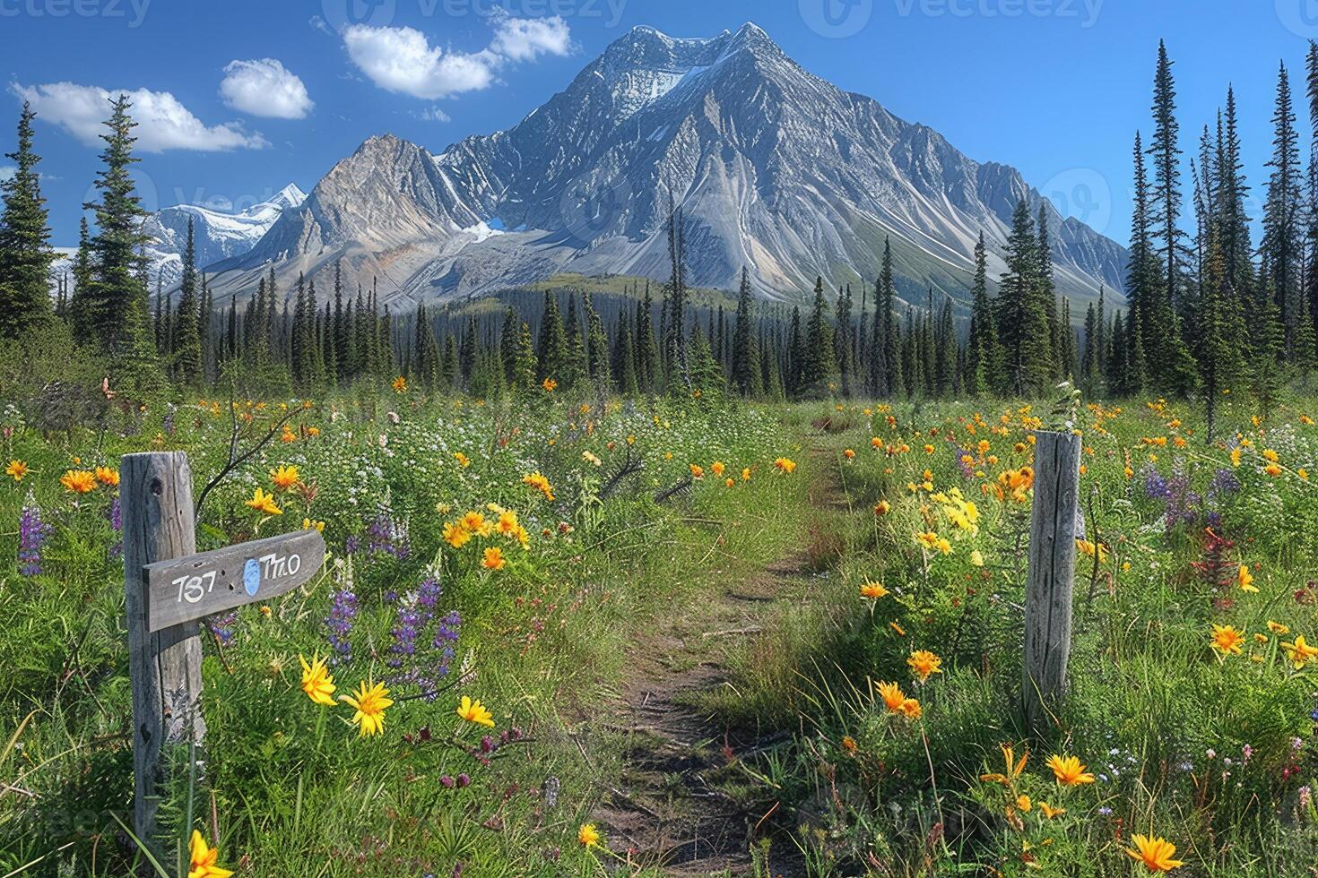 ai gerado lindo natureza montanha cenário profissional fotografia foto