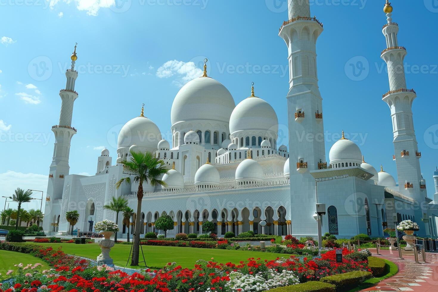 ai gerado lindo mesquita contra uma puro sereno e divino atmosfera profissional fotografia foto