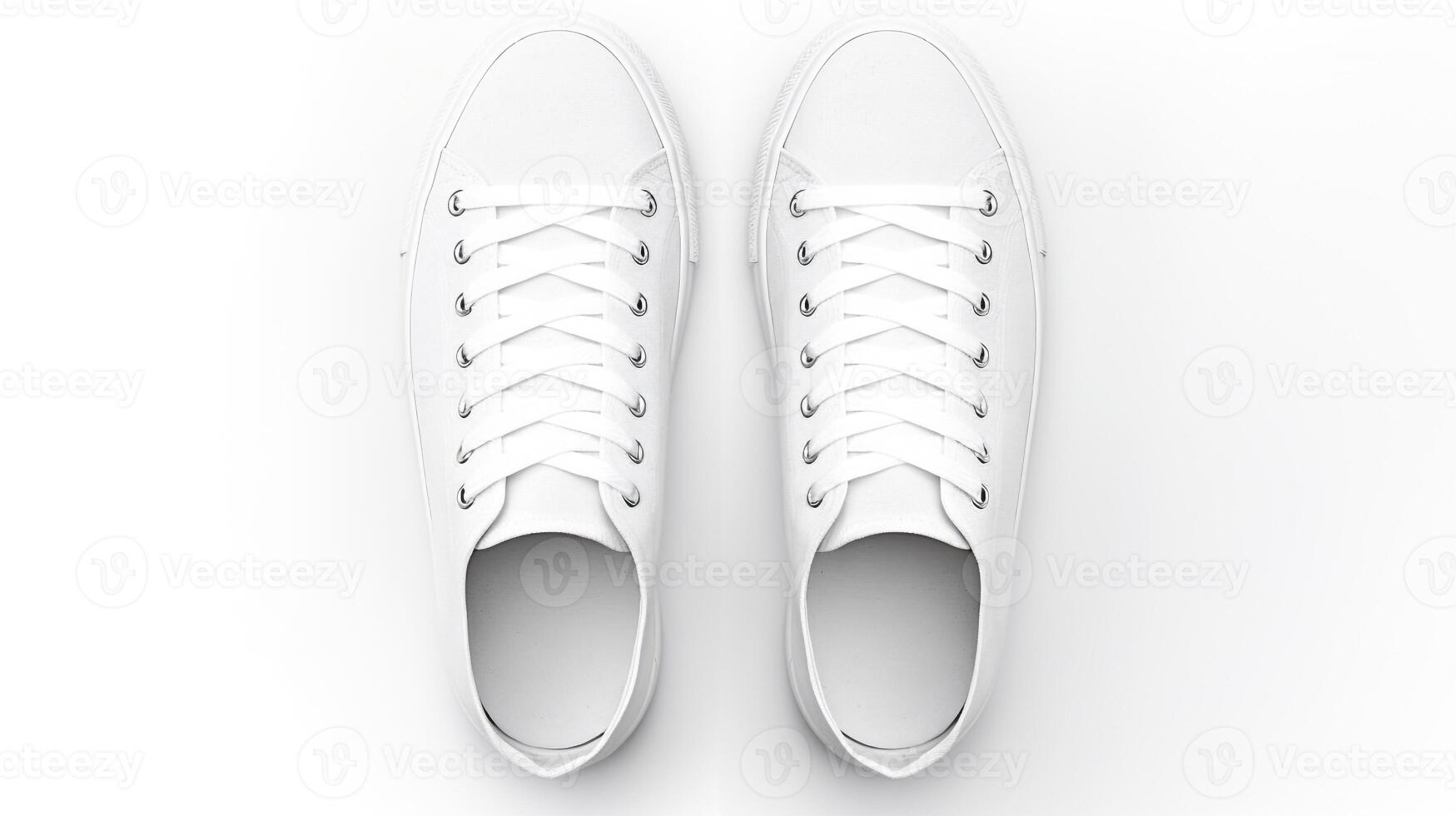 ai gerado branco tênis sapatos isolado em branco fundo com cópia de espaço para anúncio. generativo ai foto