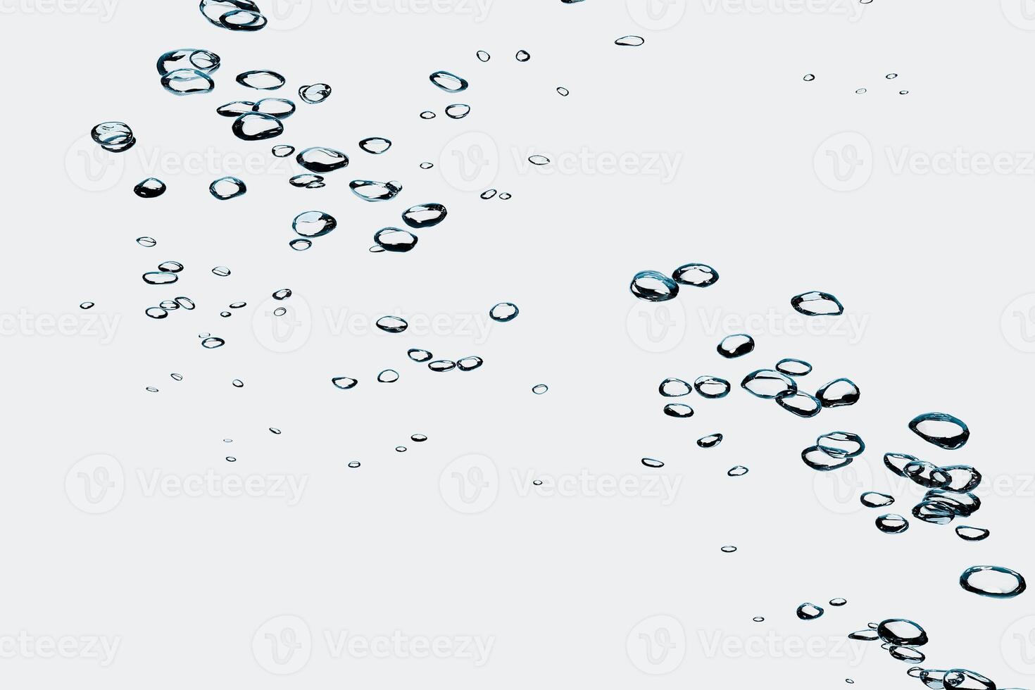 embaixo da agua bolhas sobreposição em branco fundo foto