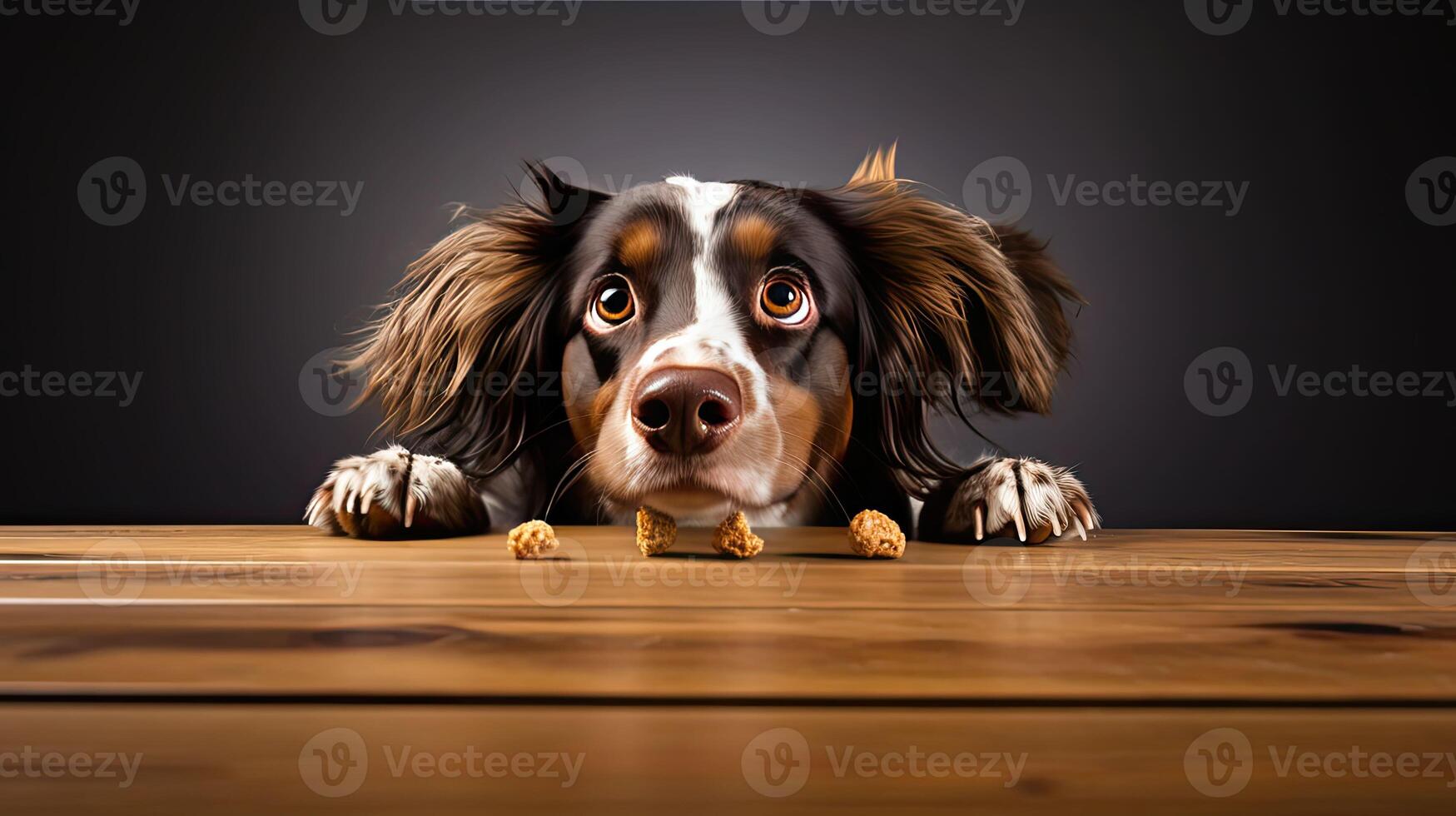 ai gerado paciência cachorro esperando para tratar ai gerado foto