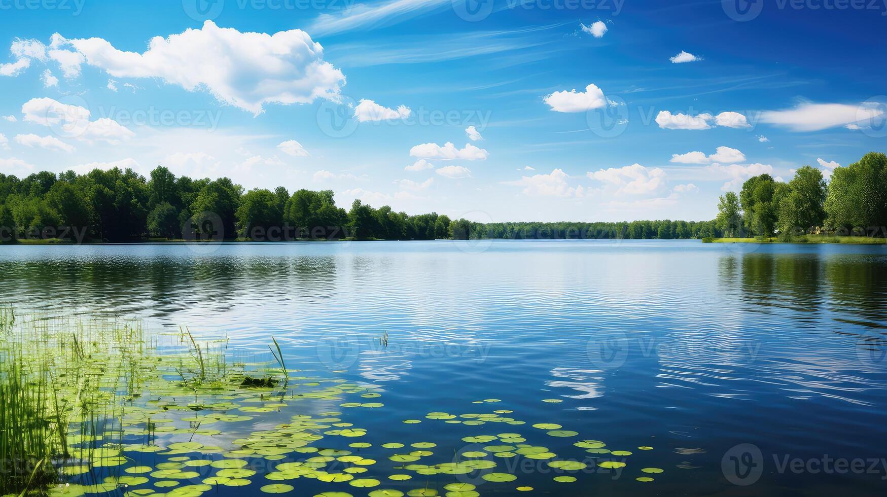 ai gerado pescaria indiana lago ai gerado foto