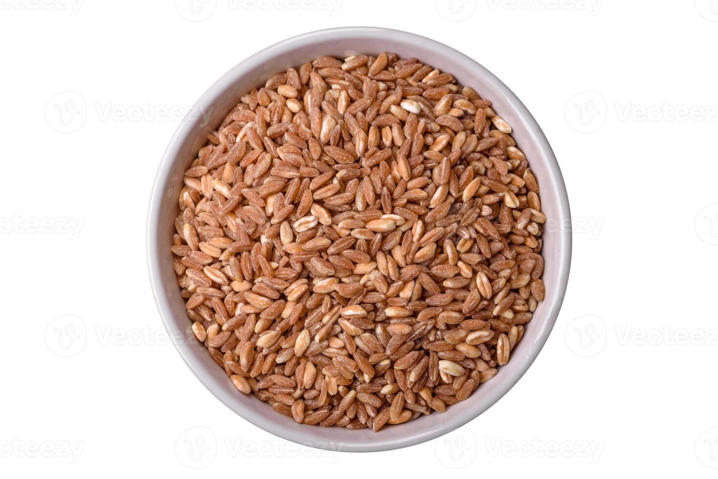 ampla grãos do trigo mingau estão Castanho dentro cor quando cru foto