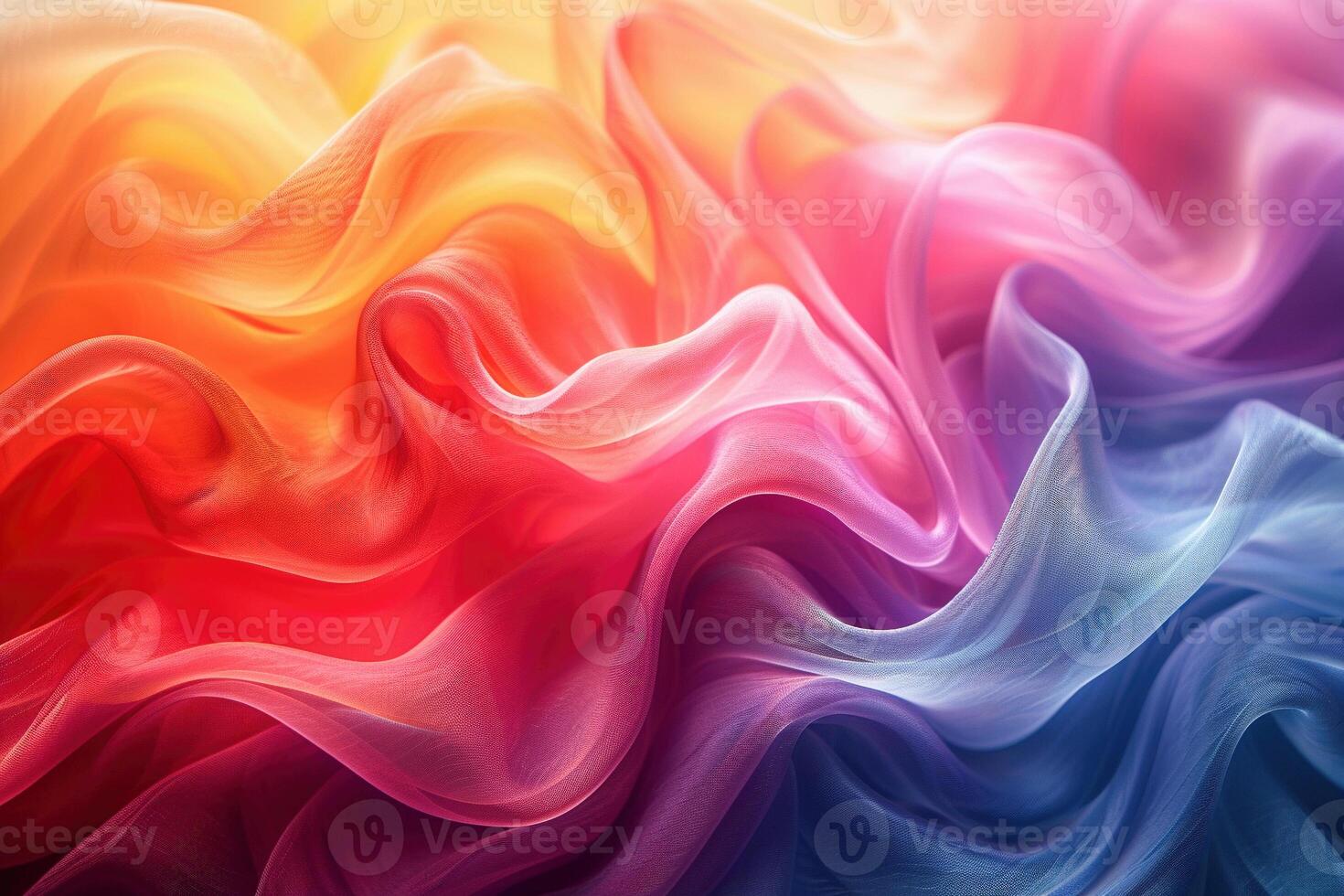 ai gerado vibrante abstrato arte colorida onda padrões dentro uma digital médio foto