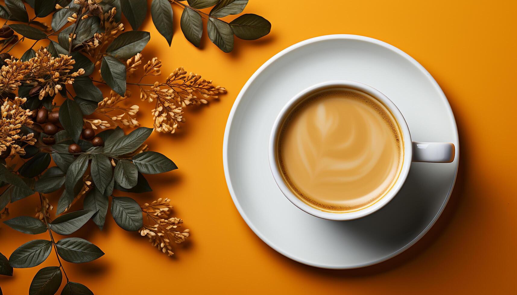 ai gerado frescor e elegância dentro uma espumoso capuccino, uma café amante deleite gerado de ai foto