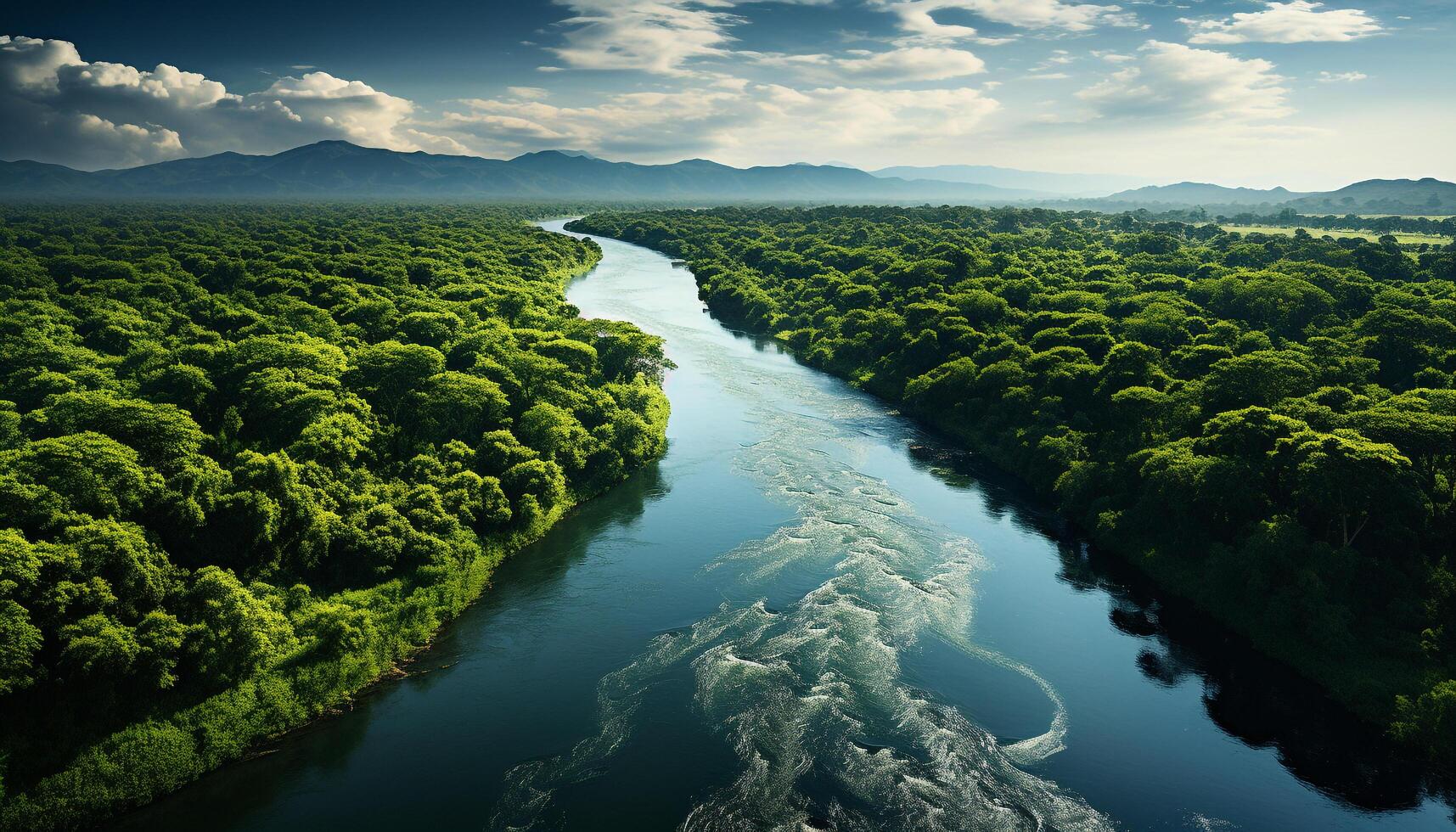 ai gerado majestoso montanha alcance reflete dentro tranquilo azul água, natureza beleza gerado de ai foto