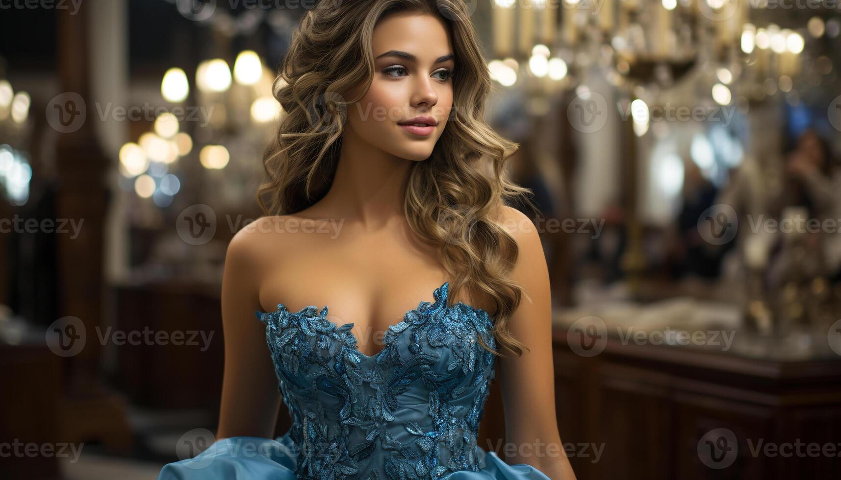 ai gerado uma lindo mulher, elegância e sensualidade, olhando às Câmera gerado de ai foto