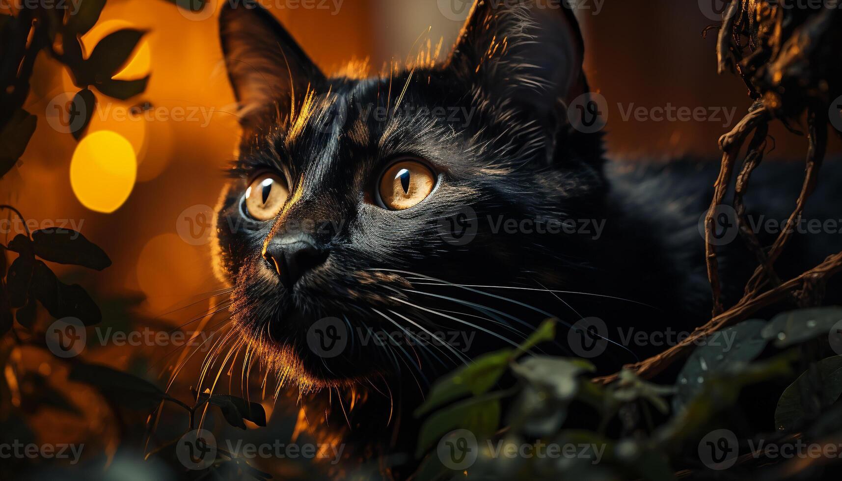 ai gerado fofa gatinho sentado dentro natureza, encarando às Câmera com brincalhão olhos gerado de ai foto