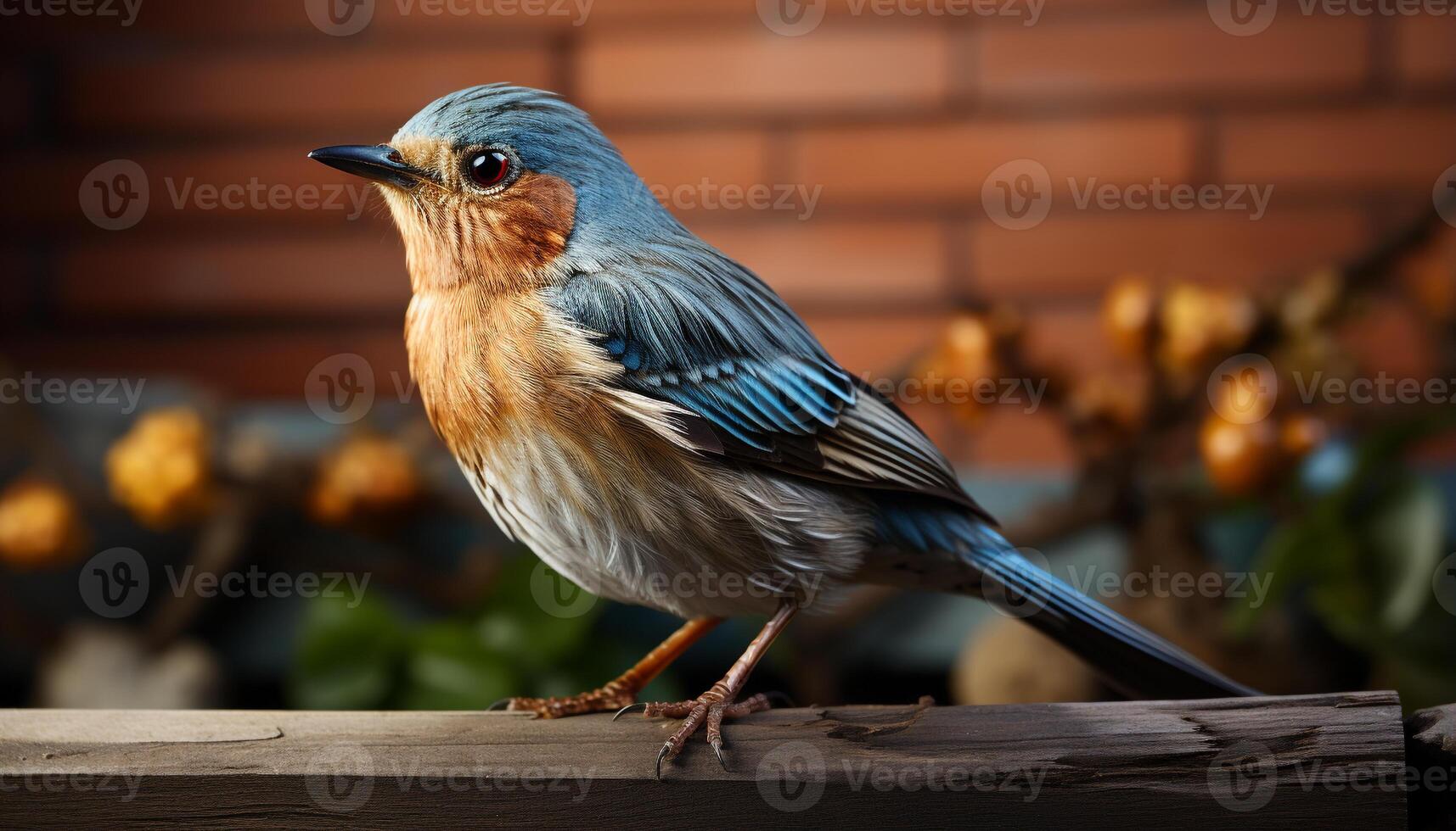 ai gerado uma pequeno, fofa tit empoleirar-se em uma filial, cantando tranquilamente gerado de ai foto