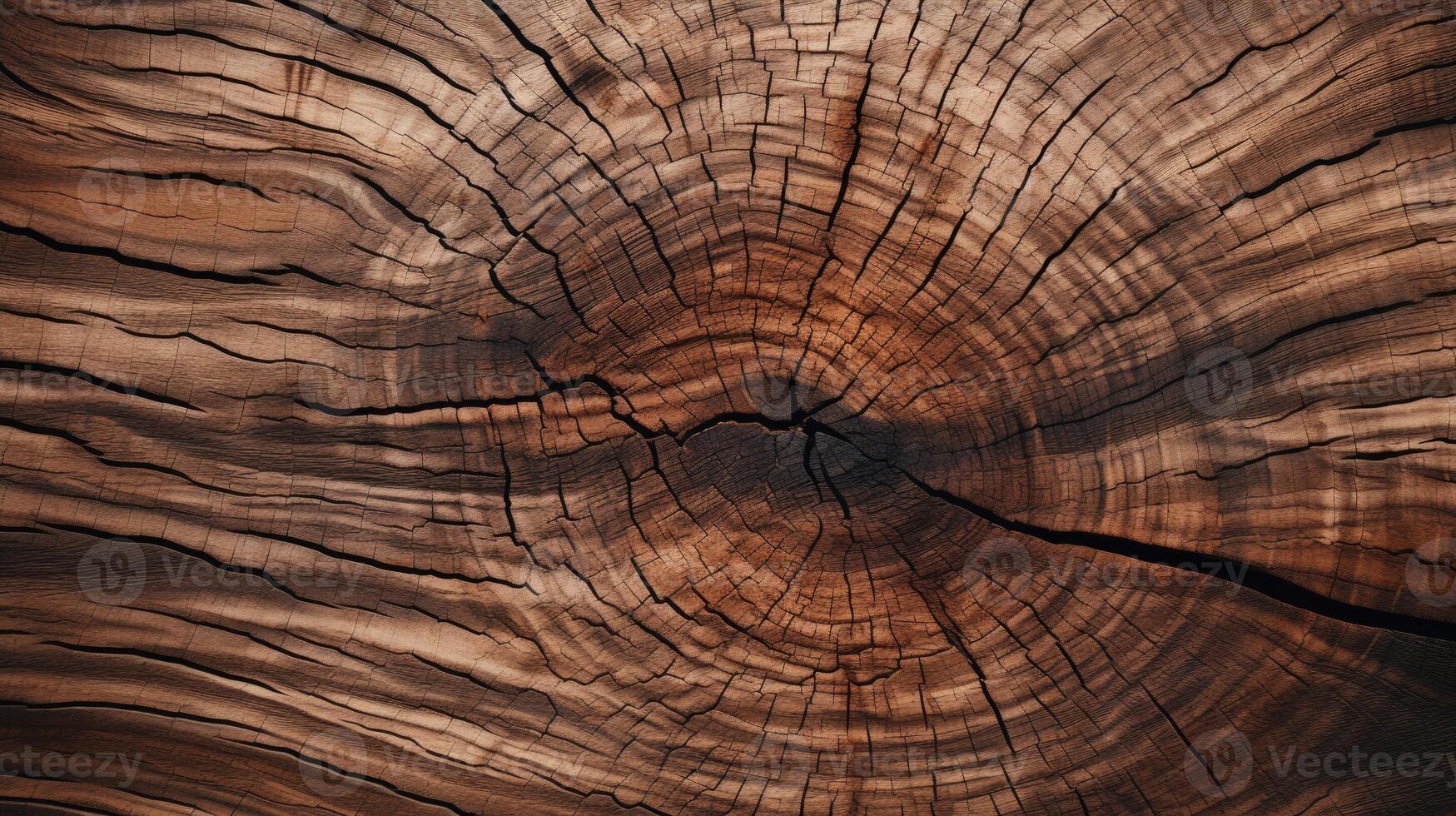 ai gerado mergulhar para dentro a orgânico calor do uma de madeira cortar textura. ai gerado foto