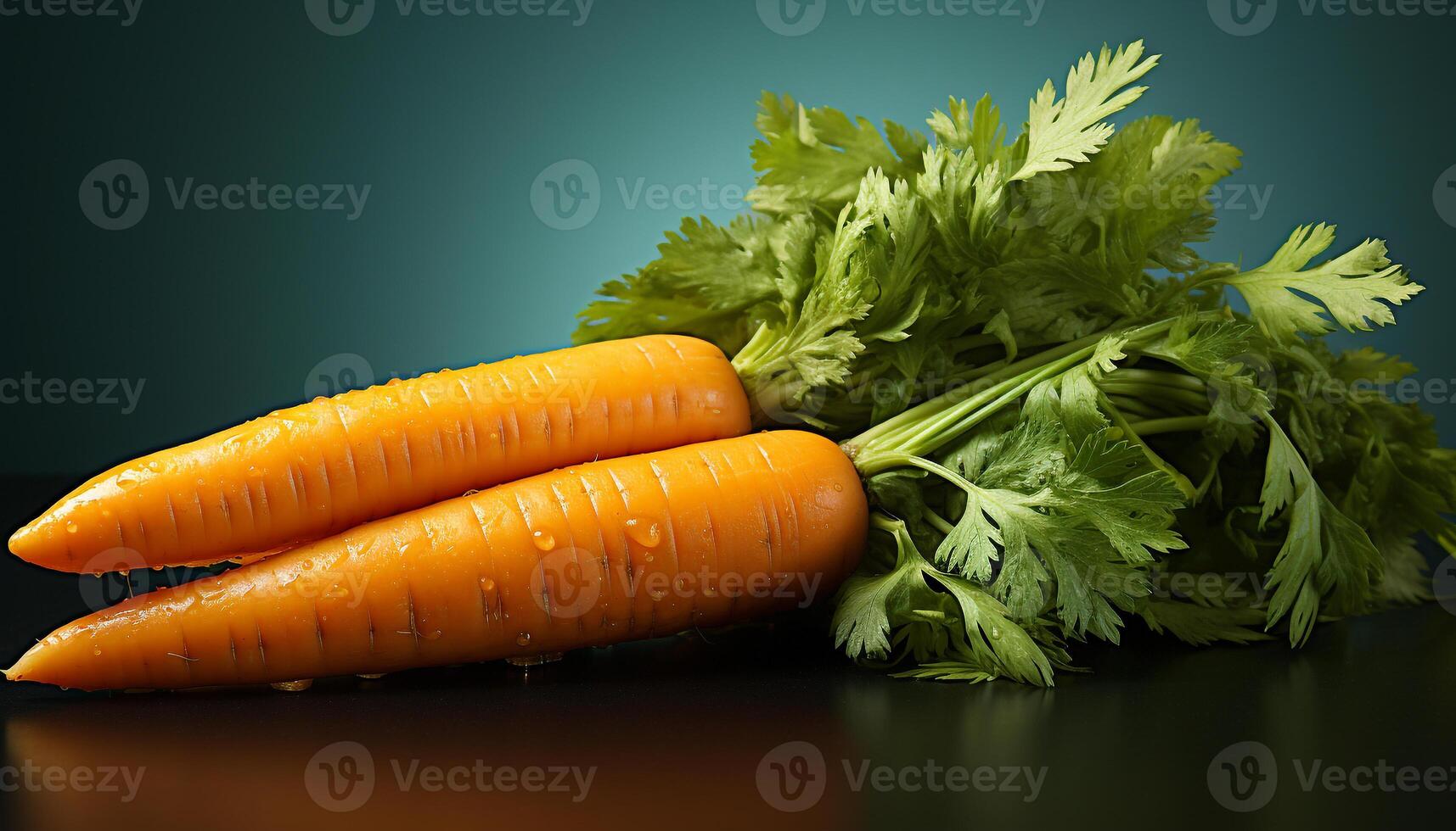 ai gerado frescor e saudável comendo uma vegetariano Comida salada com orgânico cenouras, salsinha, e coentro gerado de ai foto