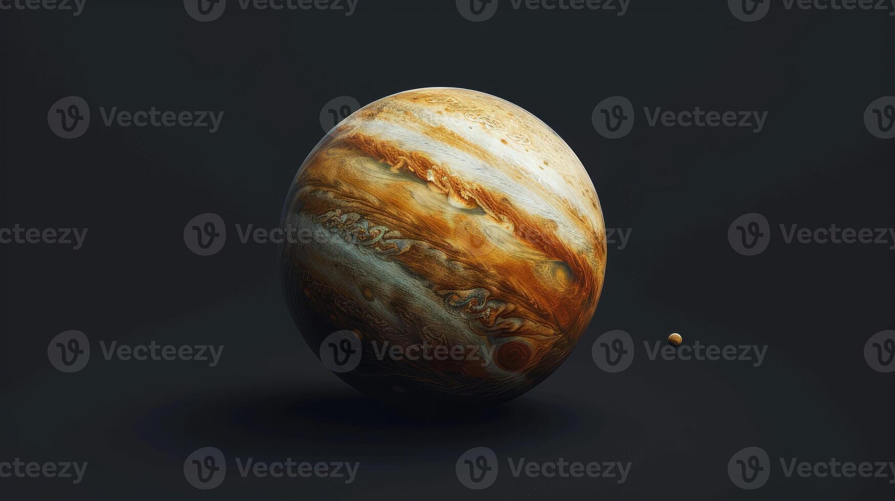 ai gerado Júpiter planeta isolado em uma transparente fundo. ai gerado foto