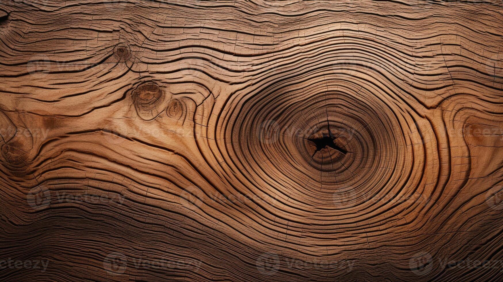 ai gerado mergulhar para dentro a orgânico calor do uma de madeira cortar textura. ai gerado foto