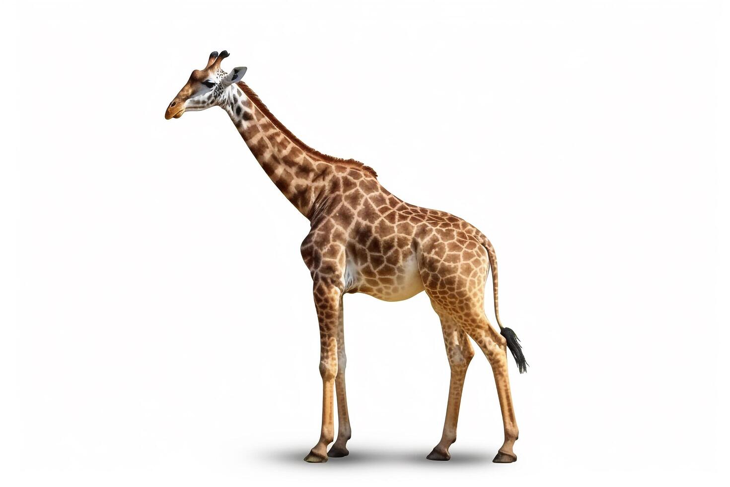 ai gerado girafa isolado em branco background.generative ai. foto