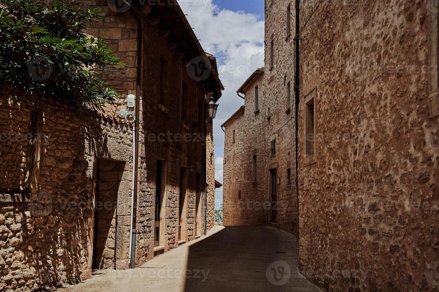 pedra rua do a medieval cidade foto