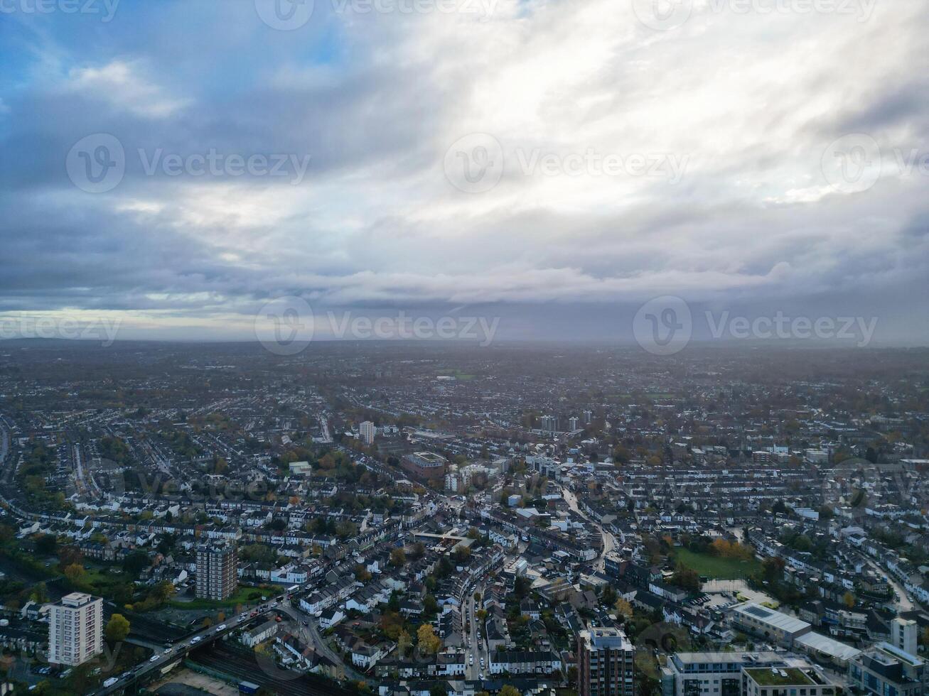 aéreo Visão do oeste croydon Londres cidade do Inglaterra ótimo bretanha. novembro 20, 2023 foto