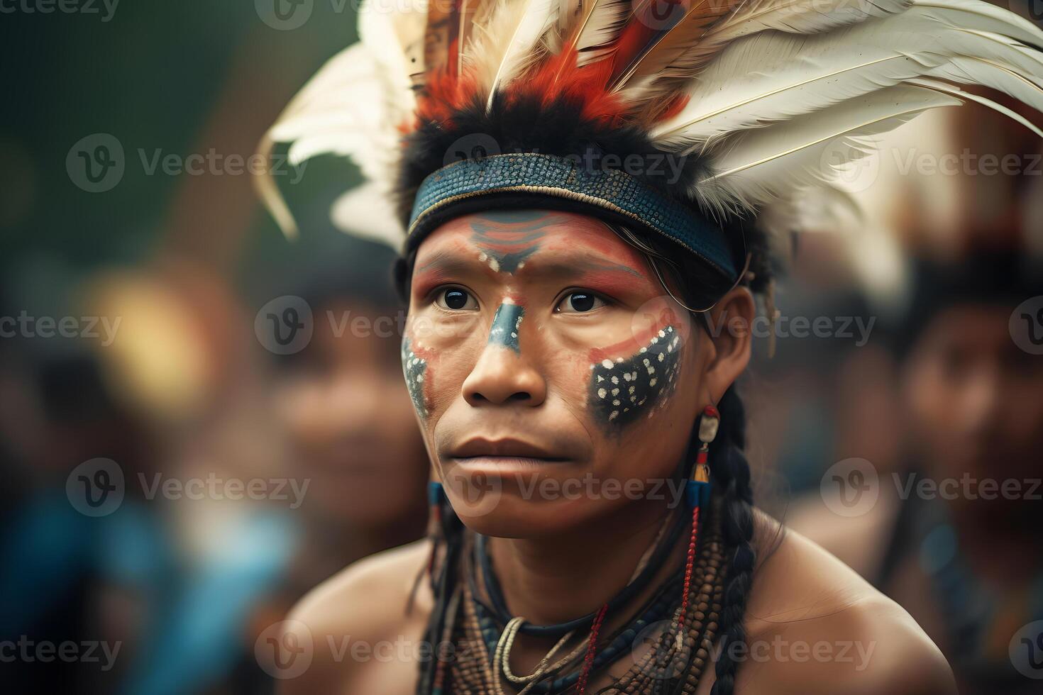 ai gerado índios a partir de a brasileiro Amazonas do a dessana étnico grupo. neural rede ai gerado foto