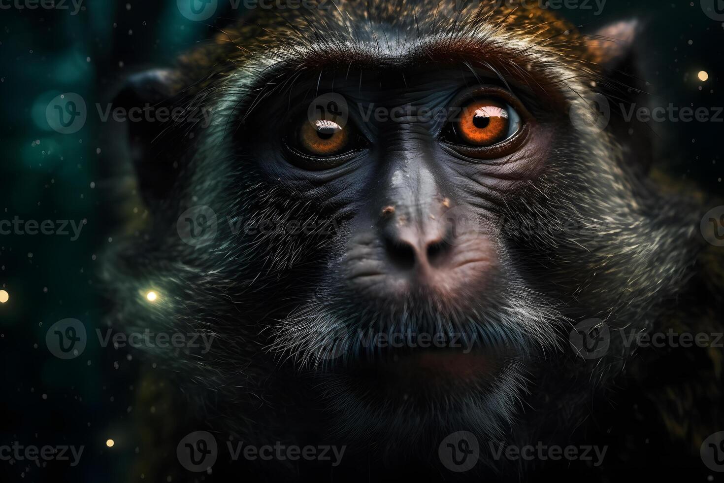 ai gerado macaco retrato. neural rede ai gerado foto