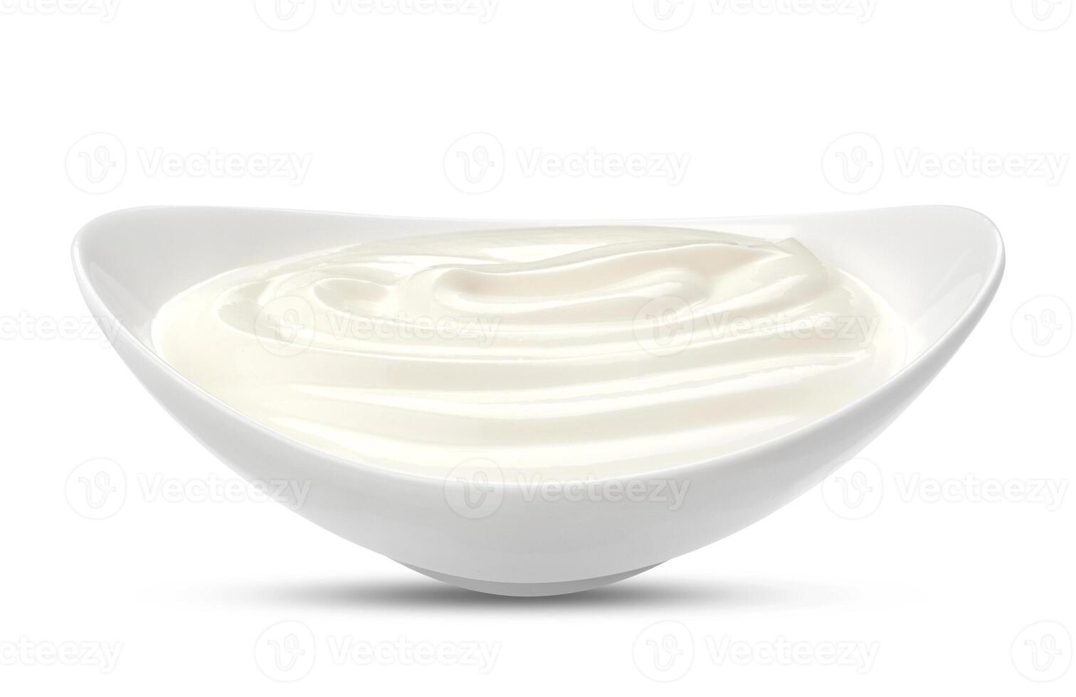 grego iogurte isolado em branco foto